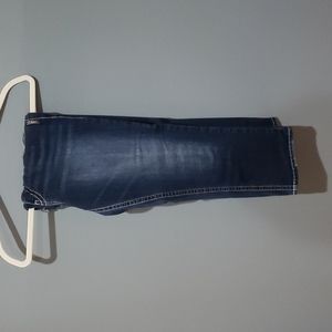 Womens Silver Crop Jeans